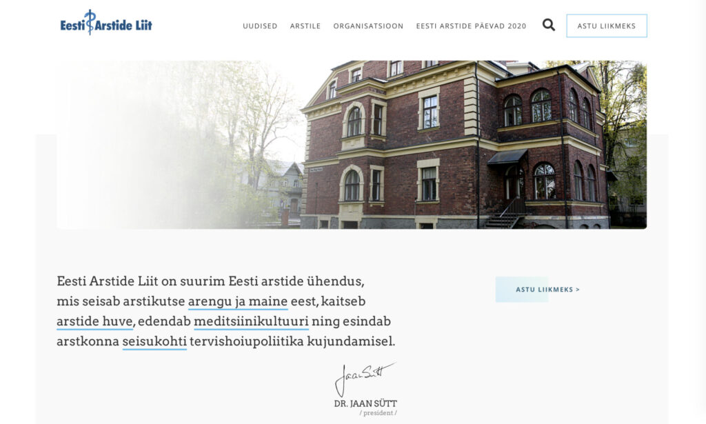 arstide liit uus koduleht