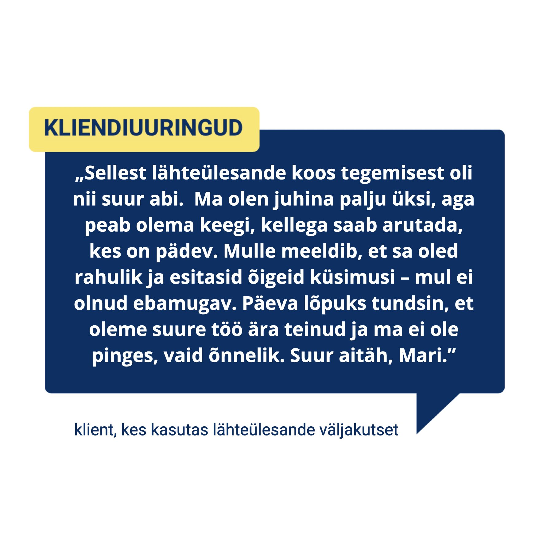 lahteulesanne kliendi tagasiside